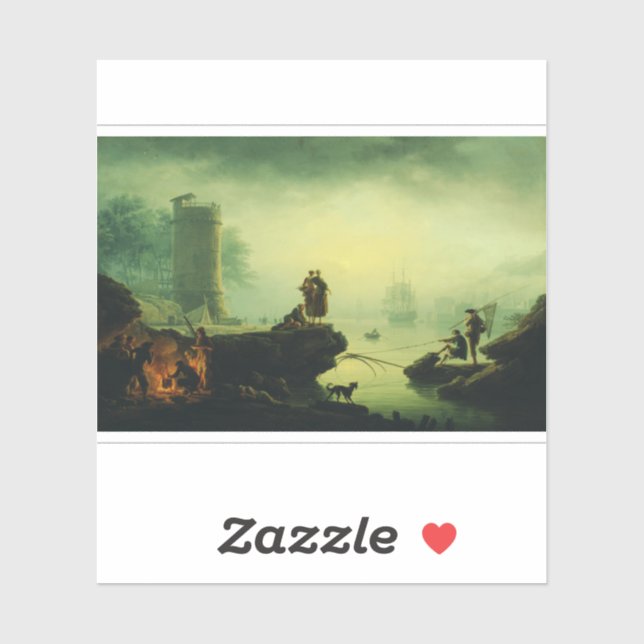 Sticker Morning Fog at sea by Joseph Vernet  (Feuille)