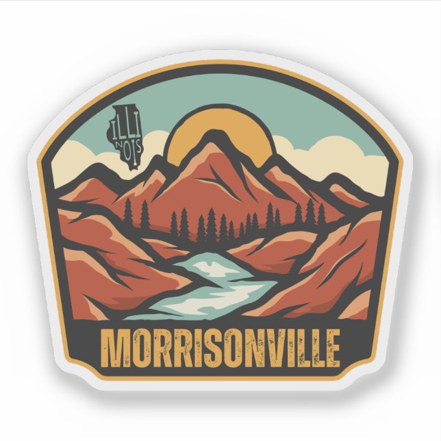 Sticker Morrisonville, Illinois  (Devant)