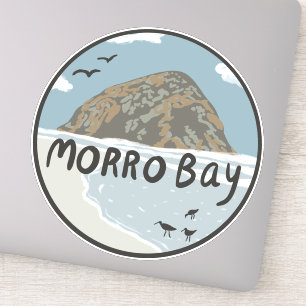 Sticker Morro Bay Central California Beach SLO Rock