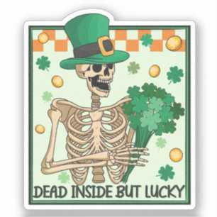 Sticker Mort À L'Intérieur Mais Lucky St patrick