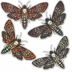 Sticker Mort's Head Hawkmoth Skull Thorax 4 Variations