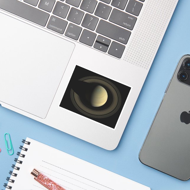 Sticker Mosaïque De La Planète Saturne Et Ses Principaux A (Ordinateur portable avec iPhone)