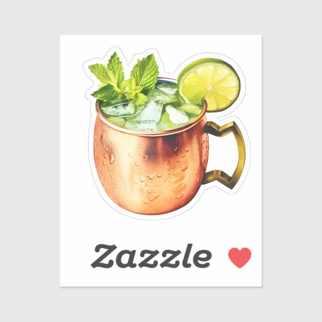 Sticker Moscou Mule Avec Lime (Feuille)