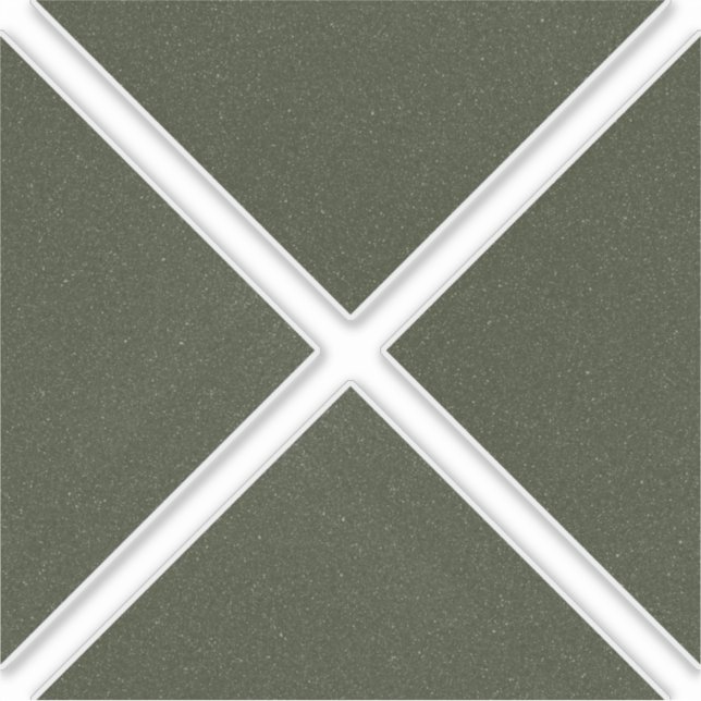 Sticker Moss Green Geometry X Vinyl (Devant)