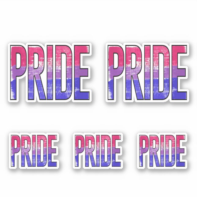 Sticker Mot Bisexuel Fier (Devant)