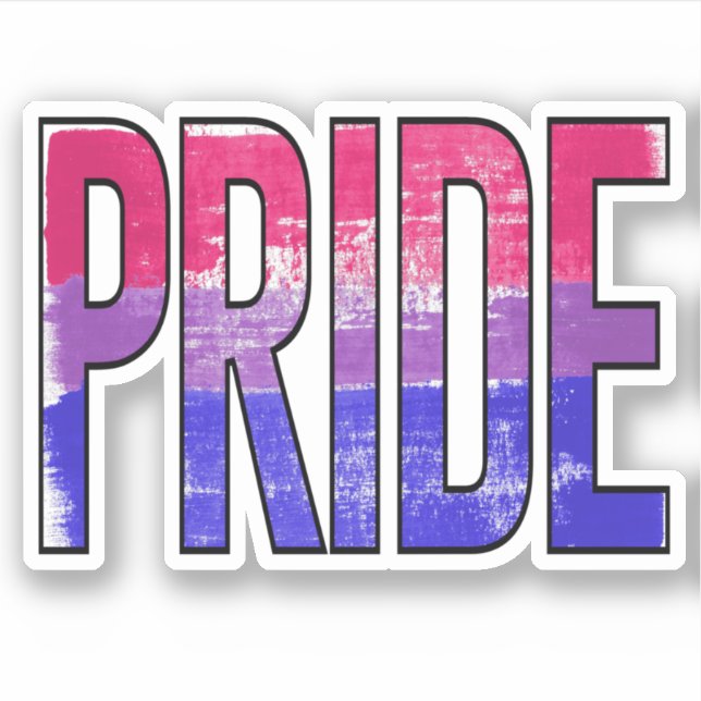 Sticker Mot Bisexuel Fier (Devant)