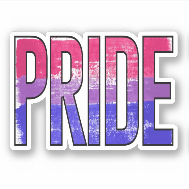Sticker Mot Bisexuel Fier (Devant)