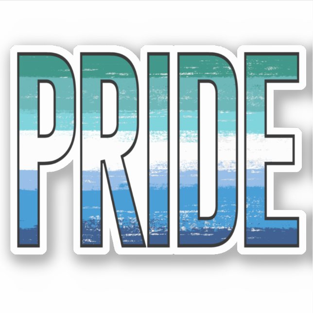 Sticker Mot de fierté gay masculin (Devant)