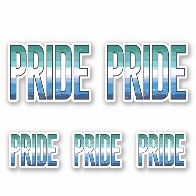 Sticker Mot de fierté gay masculin (Devant)
