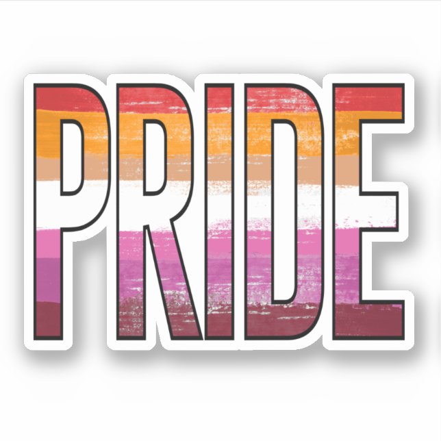 Sticker Mot de fierté lesbienne (Devant)