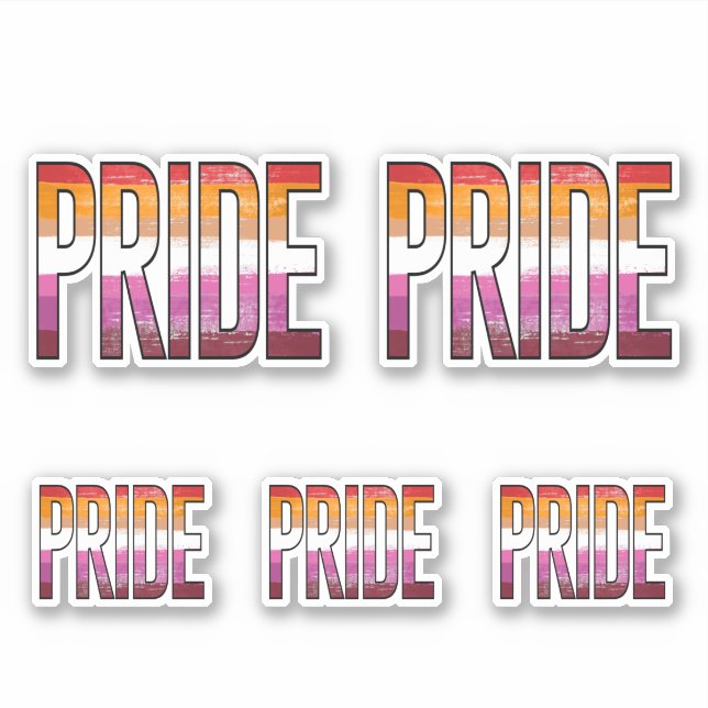 Sticker Mot de fierté lesbienne (Devant)
