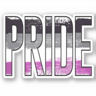 Sticker Mot d'orgueil asexué