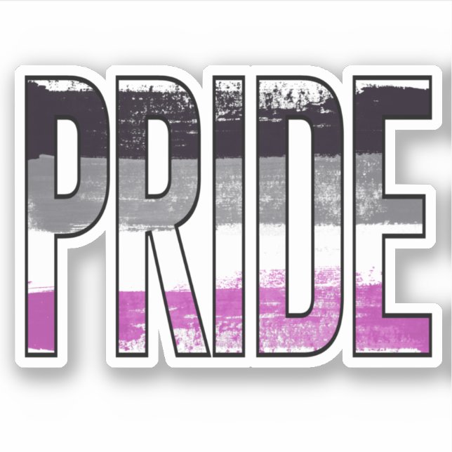 Sticker Mot d'orgueil asexué (Devant)