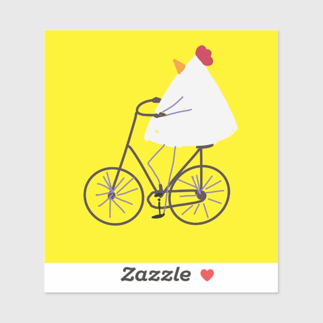 Sticker Motard poulet fier (Feuille)