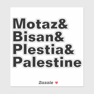 Sticker Motaz & Bisan & Plestia & Palestine - presse libre