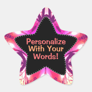 Sticker Motif à Cravate orange rose