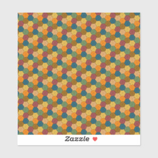 Sticker Motif à roues à fleurs multicolores tessellé