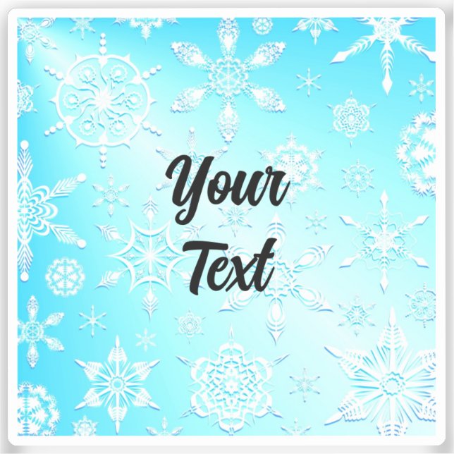 Sticker Motif Crystal Snowflakes (Recto)