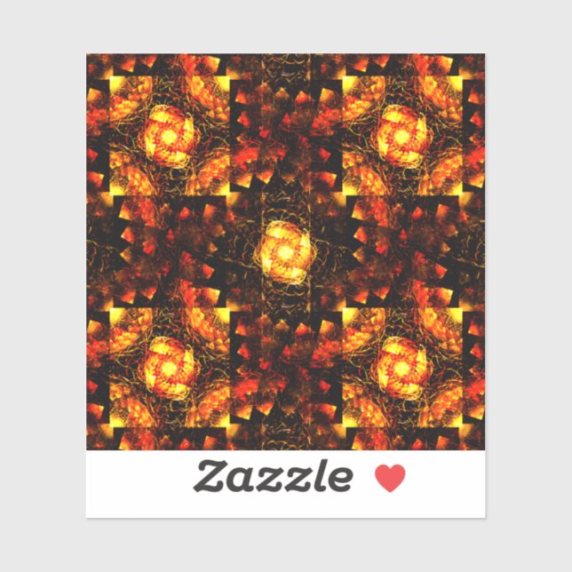 Sticker Motif d'art abstrait élégant boho moderne or #506 (Feuille)
