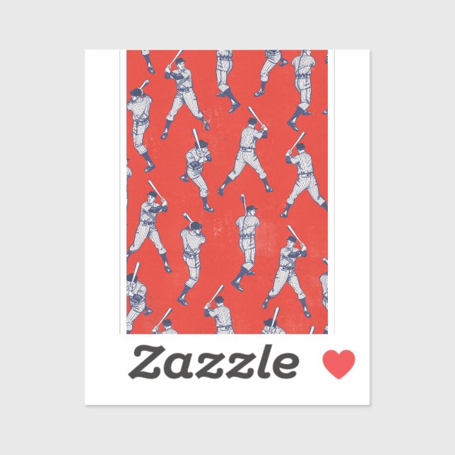 Sticker Motif de baseball vintage (Feuille)