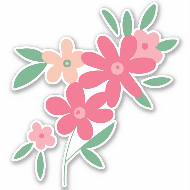 Sticker Motif de couleur rose (Devant)