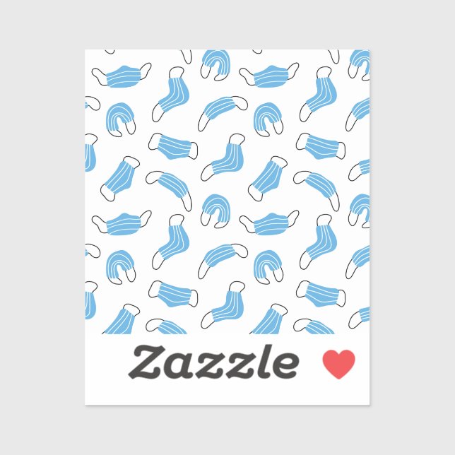 Sticker motif de masque Médicale (Feuille)