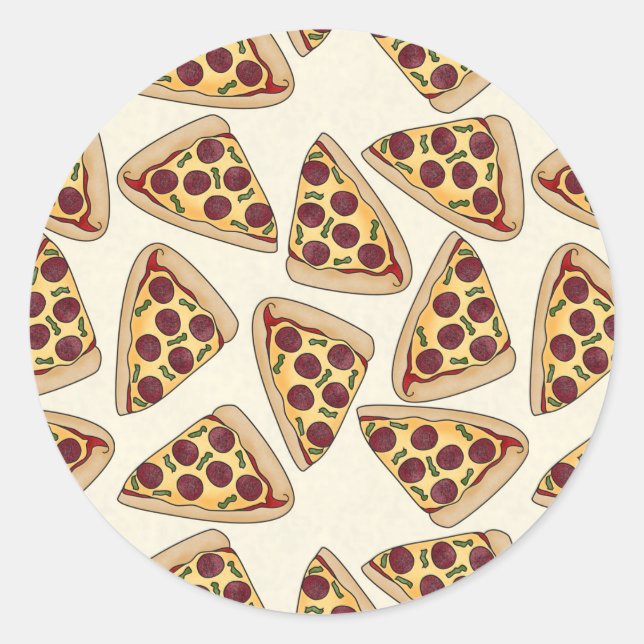 sticker motif de pizza à thème (Devant)