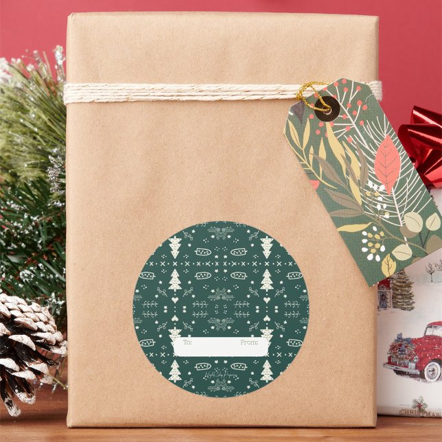 Sticker Motif de vacances - Vert - Ensemble de 6 (Créateur téléchargé)