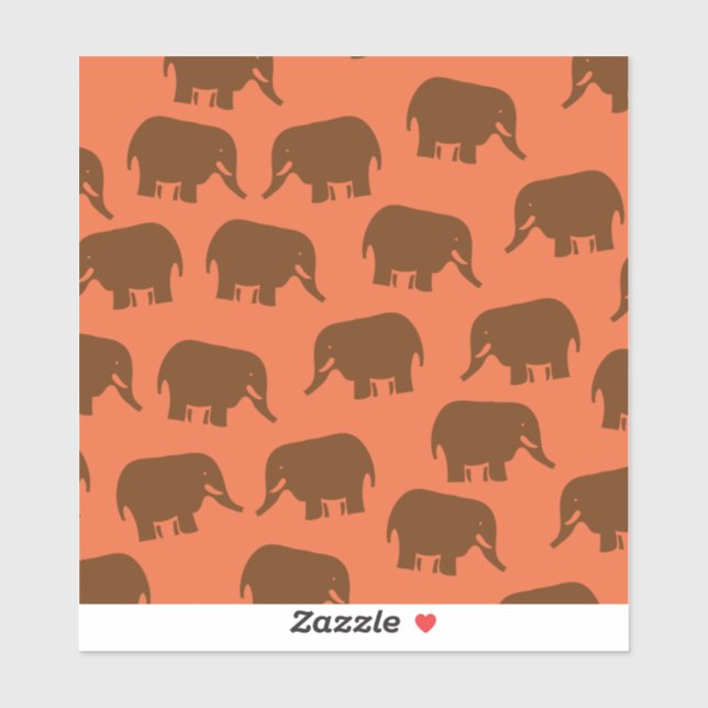 Sticker Motif d'éléphant indien (Feuille)
