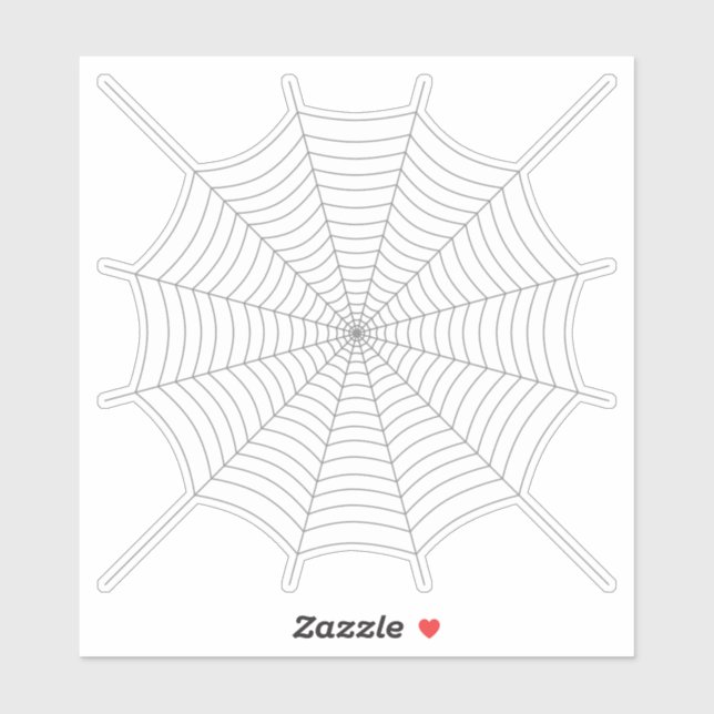 Sticker Motif d'Halloween en toile gris (Feuille)
