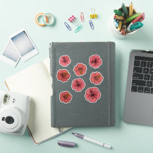 Sticker Motif d'hibiscus tropical