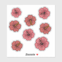 Motif d'hibiscus tropical