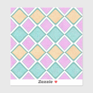 Sticker Motif diamant prisme Harlequin pastel