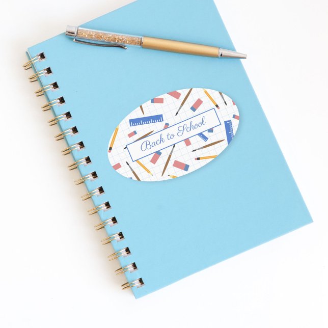 Sticker Motif Fournitures scolaires (School Supplies Pattern Sticker)