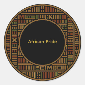 Sticker Motif Kente en or africain