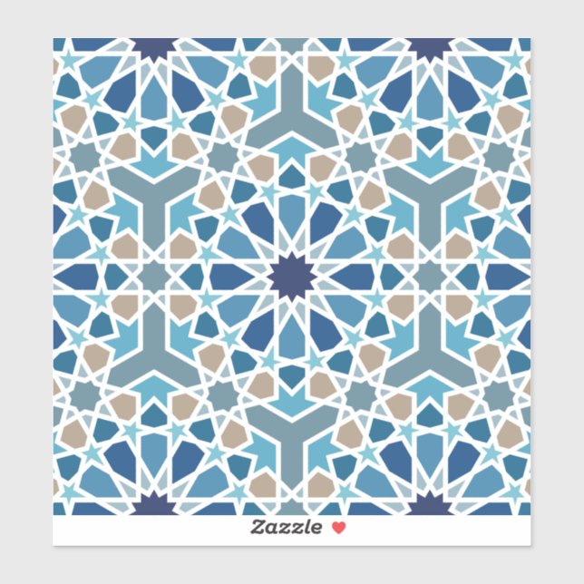 Sticker Motif marocain en carreaux (Feuille)