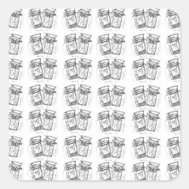 Sticker Motif pour pilules de coupe de bois (Devant)