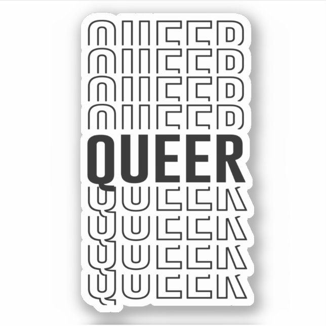 Sticker Motif Rétro Queer (Devant)