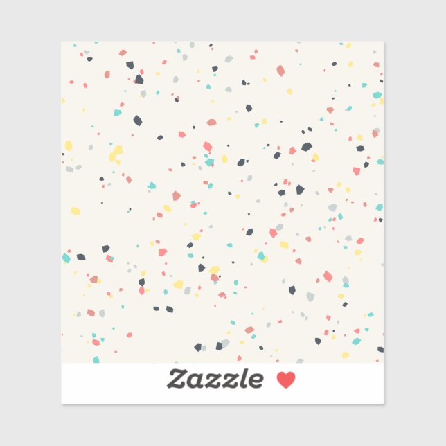 Sticker Motif sans couture Terrazzo Speckle (Feuille)