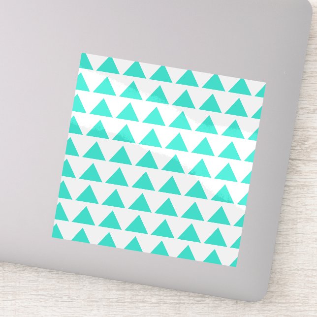 Sticker Motif Triangle Géométrique Moderne – Teal Frais (Détail)