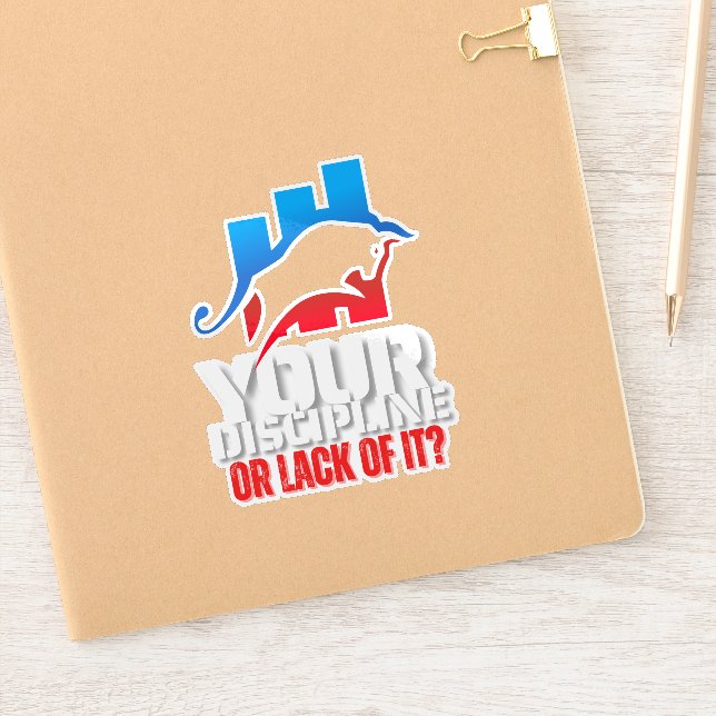 Sticker Motivation du trader | Haussier | Discipline (Carnet)