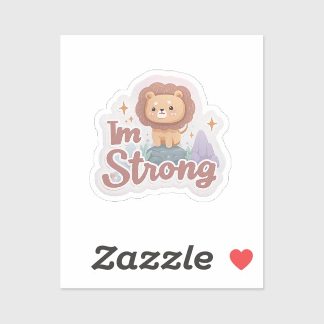 " Sticker motivationnel "I'm Strong" | Autonomisat (Feuille)