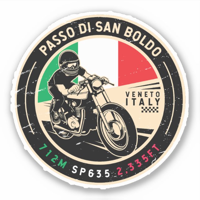 Sticker Moto Passo di San Boldo San Boldo Pass (Devant)
