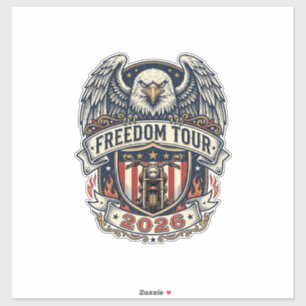 Sticker Moto Vintage Eagle Freedom Tour 2026