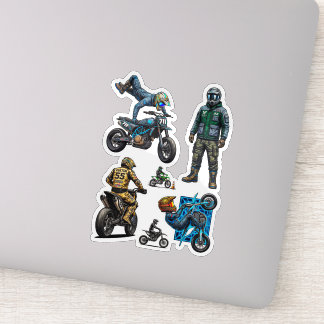 Sticker Motocross Futuriste Supermoto Techwear