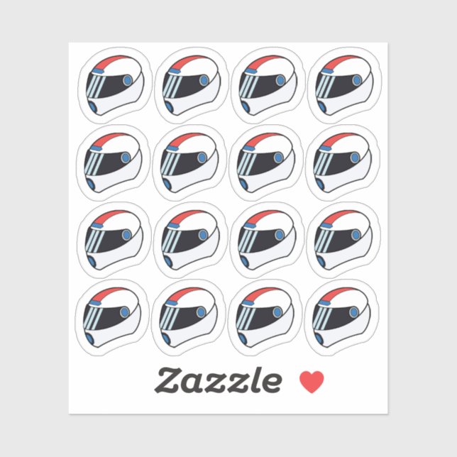 Sticker Motorcycle Helmet Moto Racer Sports Doodle Planner (Feuille)