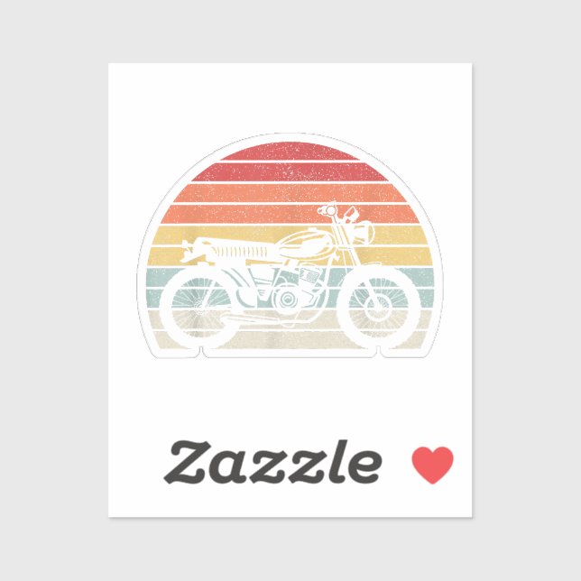 Sticker Motorcycle vintage (Feuille)