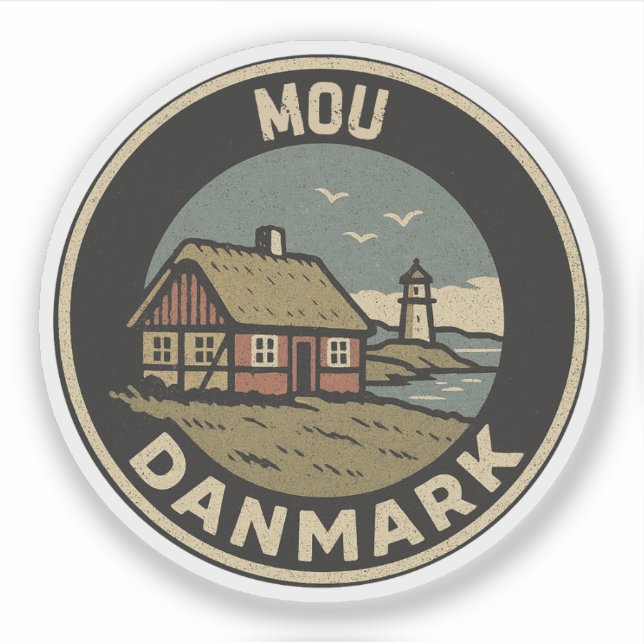 Sticker Mou, Danemark Danemark  (Devant)