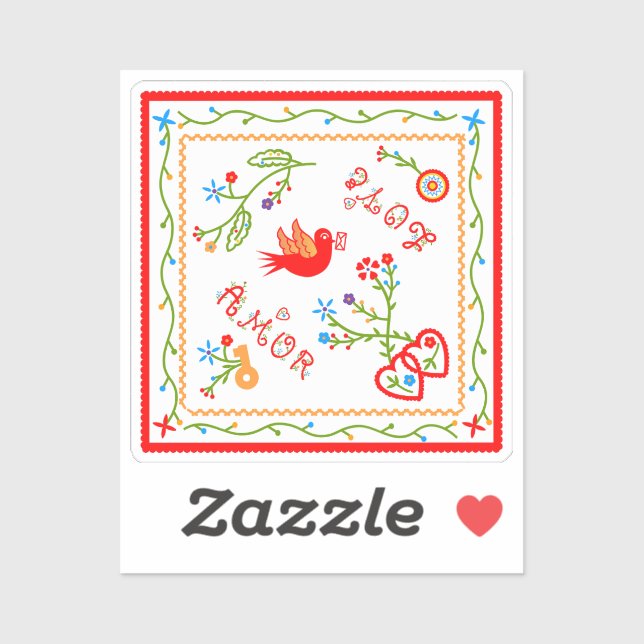 Sticker Mouchoirs d'amour de Valentine (Feuille)