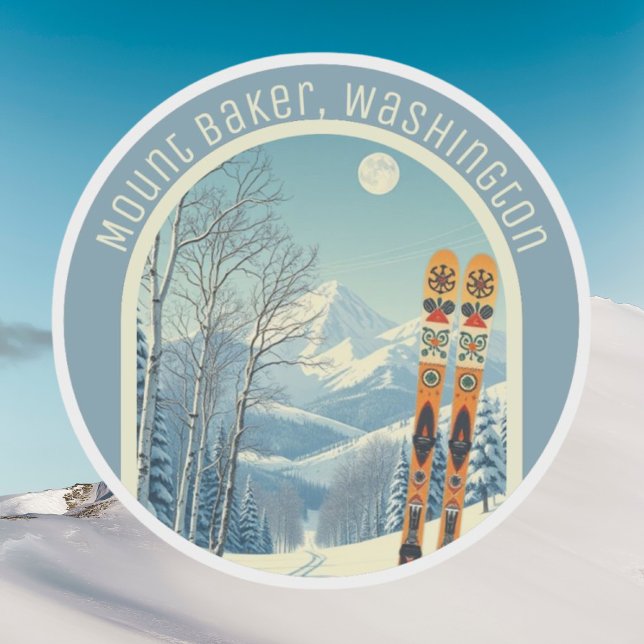 Sticker Mount Baker Washington Cascades ski souvenir  (Créateur téléchargé)